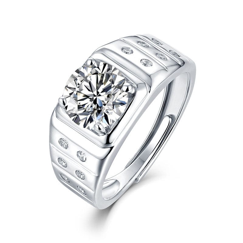 2ct moissanite mens ring 