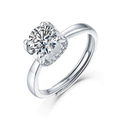 3ct Moissanite Framed Ring in 925 Sterling Silver