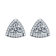 0.5ct Moissanite Reuleaux Triangle Earrings in 925 Sterling Silver