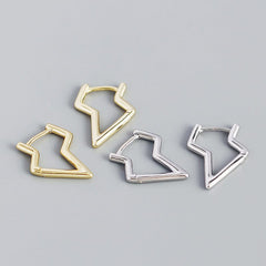 Silverbene earrings Lightning Bolt Earrings in 925 Sterling Silver & 18k Gold Plating