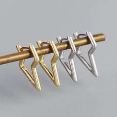 Silverbene earrings Lightning Bolt Earrings in 925 Sterling Silver & 18k Gold Plating