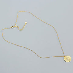 Serpent Coin Necklace in 925 Sterling Silver & 18k Gold Plating