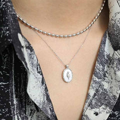 Silverbene necklace Tulip Seashell Necklace in 925 Sterling Silver & 18k Gold Plating