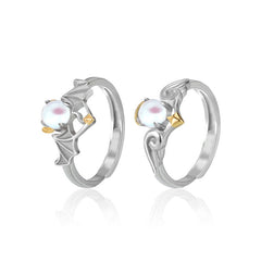 Angels & Demons Opal Adjustable Ring Set in 925 Sterling Silver